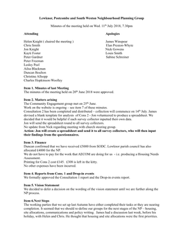 Lewknor, Postcombe and South Weston Neighbourhood Planning Group