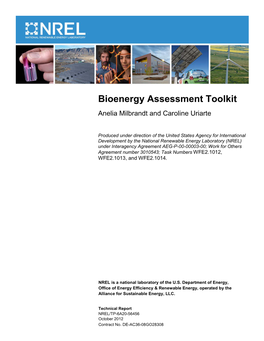 Bioenergy Assessment Toolkit