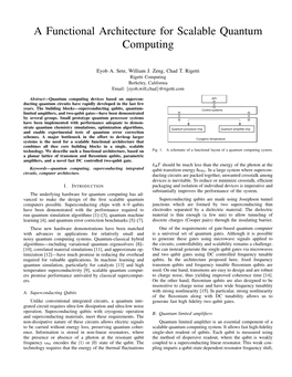 A Functional Architecture for Scalable Quantum Computing