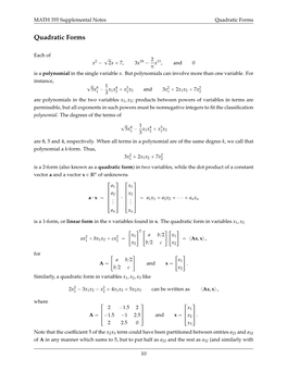 Quadratic Forms ¨