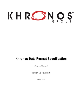 Khronos Data Format Specification