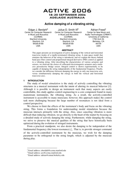 Active Damping of a Vibrating String