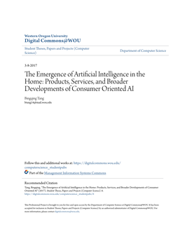 The Emergence of Artificial Intelligence in the Home: Products, Services, and Broader
