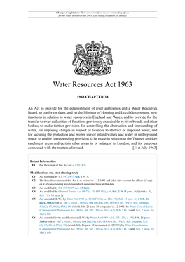 Water Resources Act 1963