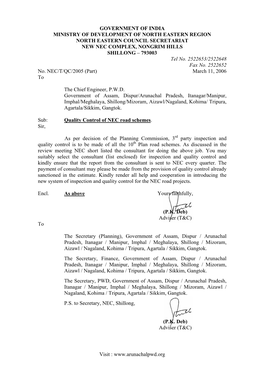 Empanelled List Prepared by NEC for 3Rd Party QC Consultants