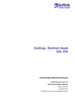 Goldings, Stonham Aspal SAL 035