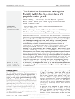 The Bdellovibrio Bacteriovorus Twin-Arginine Transport System Has Roles in Predatory and Prey-Independent Growth