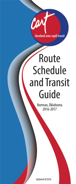 Route Schedule and Transit Guide Norman, Oklahoma 2016-2017