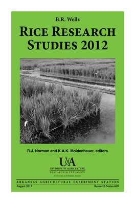 B.R. Wells Rice Research Studies 2012