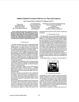 Validity of Spatial Covariance Matrices Over Time and Frequency