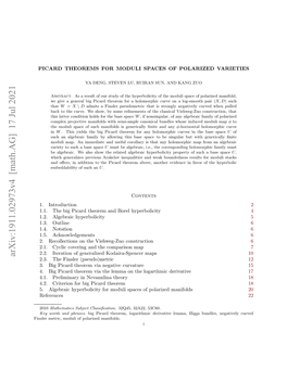 Arxiv:1911.02973V4 [Math.AG] 17 Jul 2021 Ise Erc Ouio Oaie Manifolds