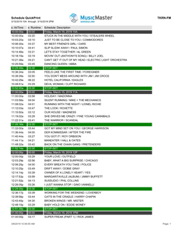 Schedule Quickprint TKRN-FM