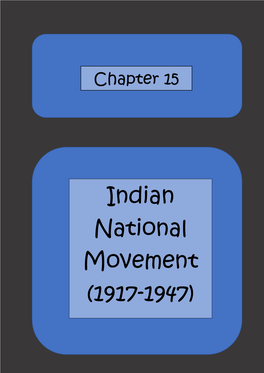 Indian National Movement (1917-1947) the Land Tax Due to Failure of Crops