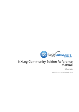 Nxlog Community Edition Reference Manual