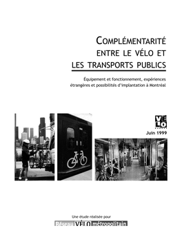 Complémentarité Entre Le Vélo Et Les Transports Publics