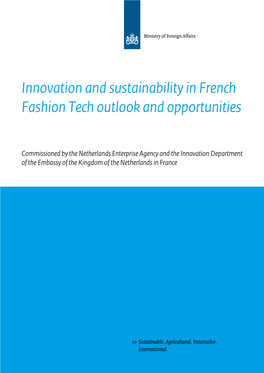 Innovation and Sustainability in French Fashion Tech Outlook and Opportunities. Report By