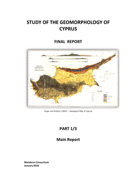 Study of the Geomorphology of Cyprus