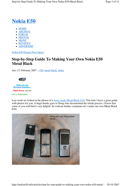 Nokia E50 Metal Black Page 1 of 11