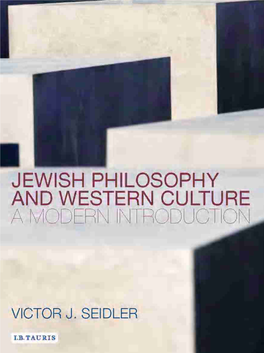 Jewish Philosophy and Western Culture Jewish Prelims I-Xvi NEW.Qxp 25/10/07 14:06 Page Ii