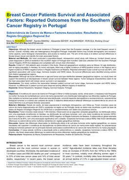 Breast Cancer Patients Survival and Associated Factors