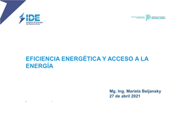 Eficiencia Energética Informe De Avance