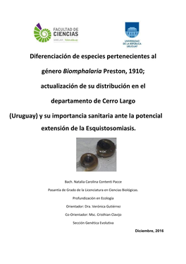 Diferenciación De Especies Pertenecientes Al Género