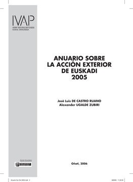 Anuario Sobre La Acción Exterior De Euskadi 2005