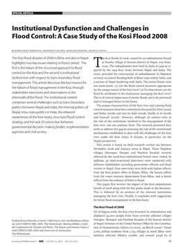 A Case Study of the Kosi Flood 2008