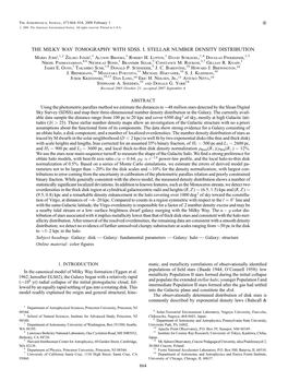 The Milky Way Tomography with SDSS I. Stellar Number Density