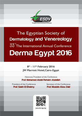 Derma Egypt 2016 the Egyptain Society of Dermatology and Venereology