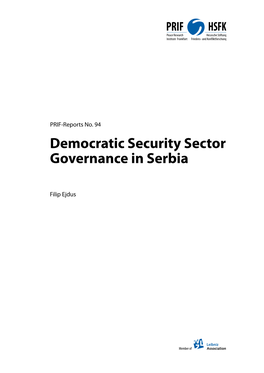 Democratic Security Sector Governance in Serbia