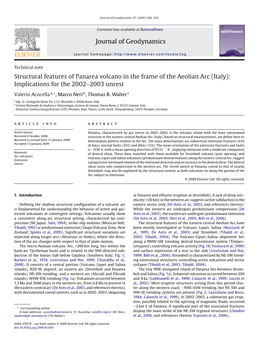 Journal of Geodynamics Structural Features Of