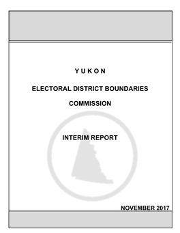 Y U K O N Electoral District Boundaries Commission