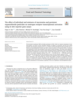 The Effect of Individual and Mixtures of Mycotoxins and Persistent