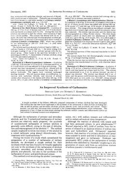 An Improved Synthesis of Carbamates