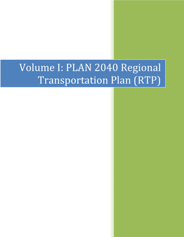 Volume I: PLAN 2040 Regional Transportation Plan (RTP)
