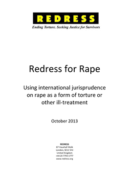 Redress for Rape