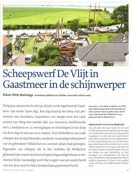 Scheepswerfde Vlijt in Gaastmeer in De Schijnwerper