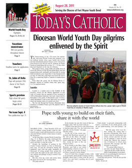 Diocesan World Youth Day Pilgrims Enlivened by the Spirit