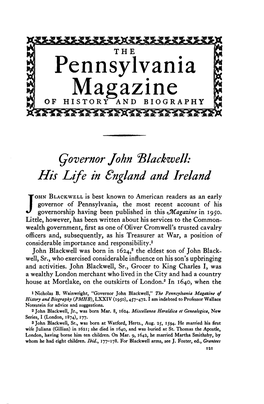 Pennsylvania Magazine of HISTORY and BIOGRAPHY