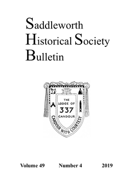 Saddleworth Historicalsociety Bulletin