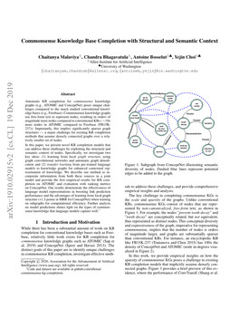 Commonsense Knowledge Base Completion with Structural and Semantic Context