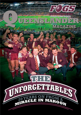 Magazine of Queensland’S Former Origin Greats