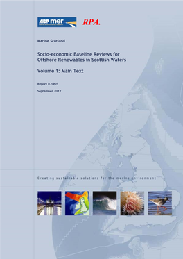 Socio-Economic Baseline Reviews for Offshore Renewables in Scottish Waters