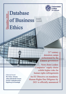 DATABASE of BUSINESS ETHICS 1 Universiteit Leiden