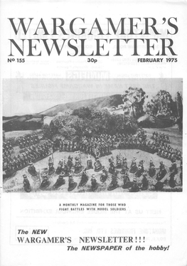 WARGAMER's NEWSLETTER NO 155 30P FEBRUARY 1975