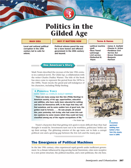 Politics in the Gilded Age