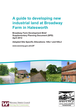 A Guide to Developing New Industrial Land at Broadway Farm in Halesworth