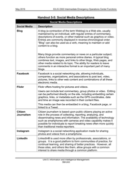 E/L/G 2300 Intermediate Emergency Operations Center Functions