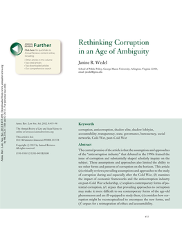 Rethinking Corruption in an Age of Ambiguity